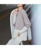 【23区/NIJYUSANKU】の【WEB限定カラーあり/洗える】ウーステッドウール ワイドシルエット ニット ベージュ×オフ|ID: prp329100004143806 ipo3291000000032687814