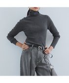 【23区/NIJYUSANKU】の【CLASSY.11月号掲載/新色追加】ウーステッドウール リブタートルネック ニット グレー系|ID:prp329100004143810