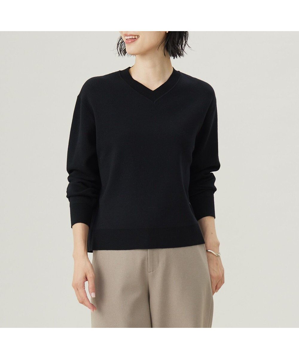 【ジェイ プレス/J.PRESS】の【洗える】FINE SWEAT ニット インテリア・キッズ・メンズ・レディースファッション・服の通販 founy(ファニー) 　ファッション　Fashion　レディースファッション　WOMEN　トップス・カットソー　Tops/Tshirt　ニット　Knit Tops　パーカ　Sweats　スウェット　Sweat　オレンジ　Orange　洗える　Washable　スウェット　Sweat　スリット　Slit　センター　Center　A/W・秋冬　Aw・Autumn/Winter・Fw・Fall-Winter　エレガント 上品　Elegant　ブラック系|ID: prp329100004143909 ipo3291000000031976058