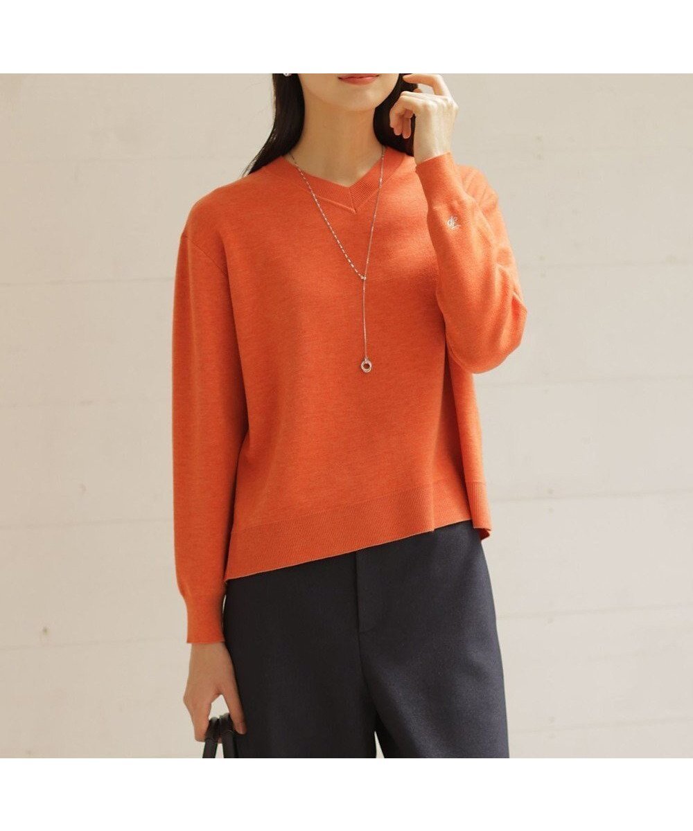 【ジェイ プレス/J.PRESS】の【洗える】FINE SWEAT ニット インテリア・キッズ・メンズ・レディースファッション・服の通販 founy(ファニー) 　ファッション　Fashion　レディースファッション　WOMEN　トップス・カットソー　Tops/Tshirt　ニット　Knit Tops　パーカ　Sweats　スウェット　Sweat　オレンジ　Orange　洗える　Washable　スウェット　Sweat　スリット　Slit　センター　Center　A/W・秋冬　Aw・Autumn/Winter・Fw・Fall-Winter　エレガント 上品　Elegant　オレンジ系|ID: prp329100004143909 ipo3291000000031976059