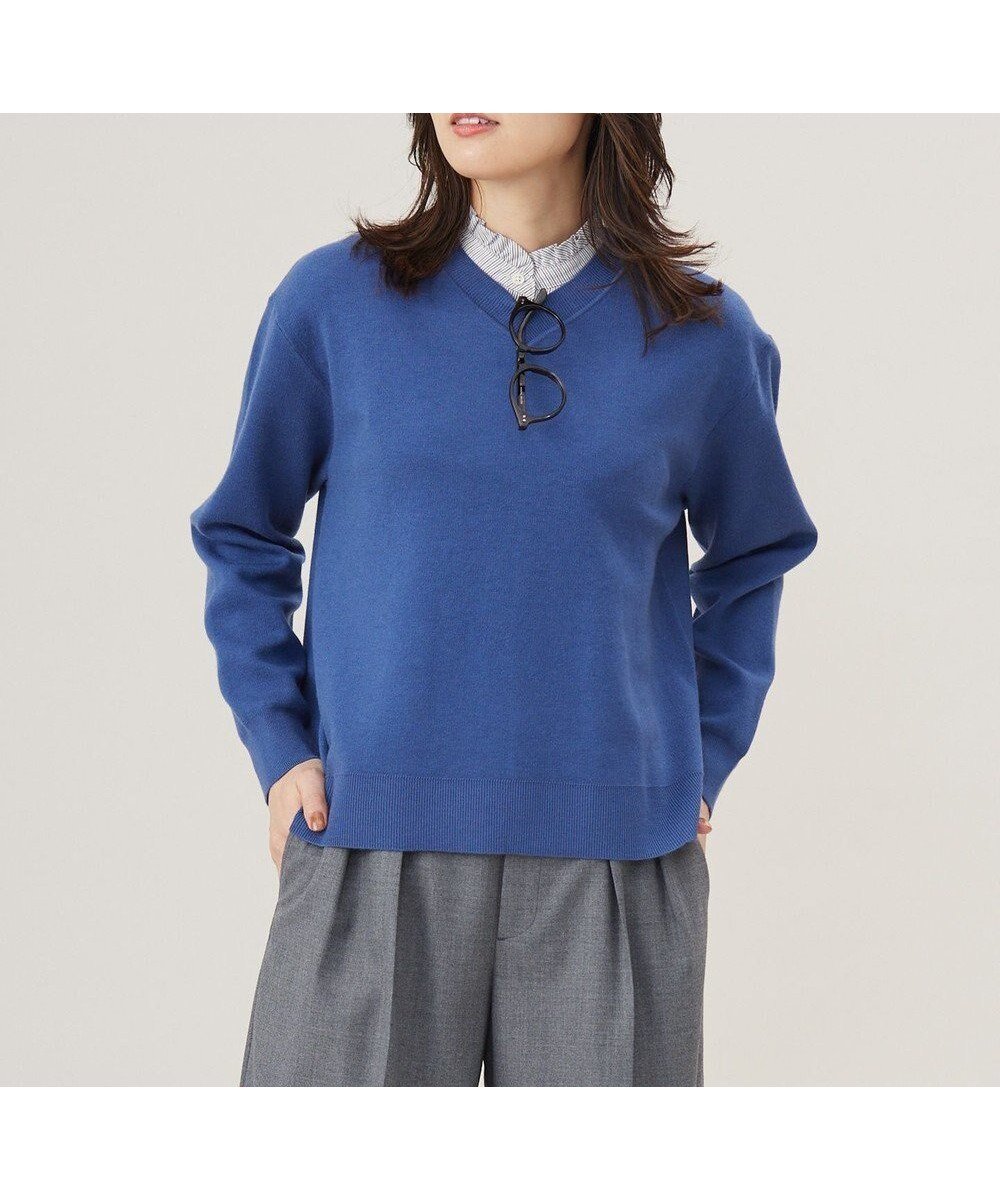【ジェイ プレス/J.PRESS】の【洗える】FINE SWEAT ニット インテリア・キッズ・メンズ・レディースファッション・服の通販 founy(ファニー) 　ファッション　Fashion　レディースファッション　WOMEN　トップス・カットソー　Tops/Tshirt　ニット　Knit Tops　パーカ　Sweats　スウェット　Sweat　オレンジ　Orange　洗える　Washable　スウェット　Sweat　スリット　Slit　センター　Center　A/W・秋冬　Aw・Autumn/Winter・Fw・Fall-Winter　エレガント 上品　Elegant　ブルー系|ID: prp329100004143909 ipo3291000000031976061