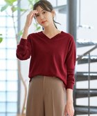 【エニィ スィス/any SiS】の【ウールブレンドシリーズ】フロント切替Vネック ニット ボルドー|ID: prp329100004143932 ipo3291000000031942421