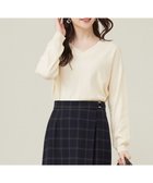 【エニィ スィス/any SiS】の【ウールブレンドシリーズ】フロント切替Vネック ニット アイボリー|ID: prp329100004143932 ipo3291000000033353387