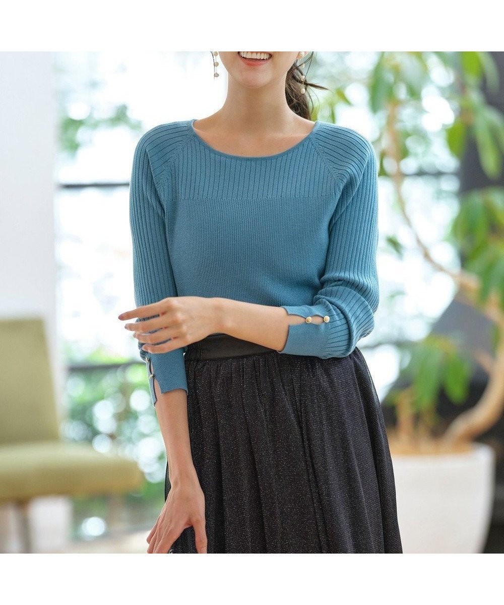 【エニィ スィス/any SiS】の【ウールブレンドシリーズ】ベースネックリブコンビ ニット 人気、トレンドファッション・服の通販 founy(ファニー) 　ファッション　Fashion　レディースファッション　Fashion for Women　トップス・カットソー　Cut & Sew Tops　ニット　Knit Tops & Sweaters　おすすめ　Recommended / Our Picks　アンサンブル　Ensemble Set　カーディガン　Cardigan, Knitwear　コンパクト　Compact, Small Size　コンビ　Combo, Combination Style　シンプル　Simple, Minimal　ストレッチ　Stretch, Stretchy Fabric　スリット　Slit, Slit Detail　セーター　Sweater, Knitwear　フロント　Front, Front Design　ベーシック　Basic, Essential　切替　Switching, Contrast Panel　A/W・秋冬　Autumn/Winter　 other-1|ID: prp329100004143937 ipo3291000000033514725