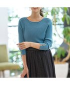 【エニィ スィス/any SiS】の【ウールブレンドシリーズ】ベースネックリブコンビ ニット ブルー|ID: prp329100004143937 ipo3291000000033514726