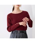 【エニィ スィス/any SiS】の【ウールブレンドシリーズ】ベースネックリブコンビ ニット ボルドー|ID: prp329100004143937 ipo3291000000033514733