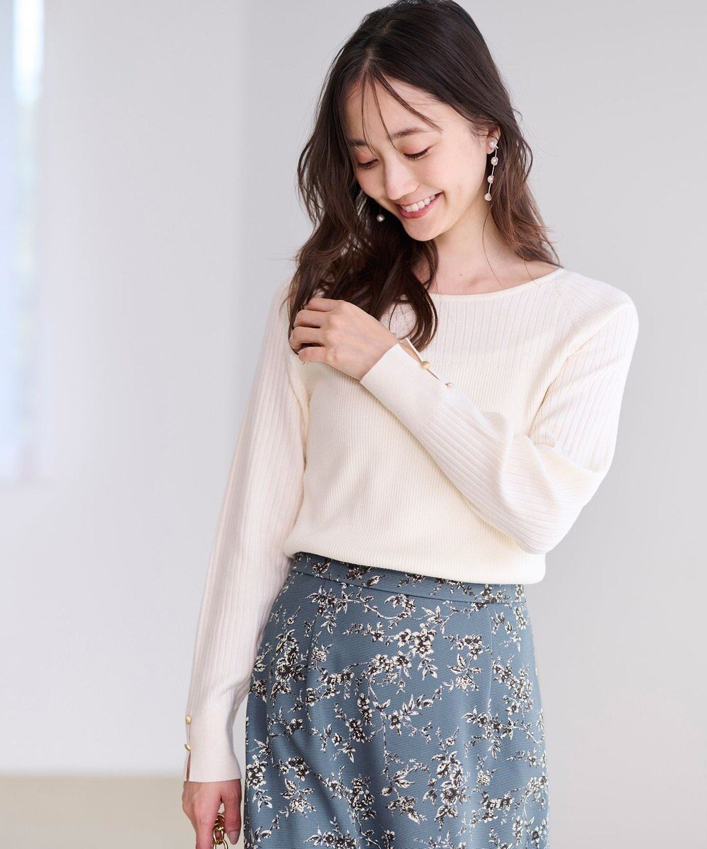 【エニィ スィス/any SiS】の【ウールブレンドシリーズ】ベースネックリブコンビ ニット インテリア・キッズ・メンズ・レディースファッション・服の通販 founy(ファニー) 　ファッション　Fashion　レディースファッション　Fashion for Women　トップス・カットソー　Cut & Sew Tops　ニット　Knit Tops & Sweaters　おすすめ　Recommended / Our Picks　アンサンブル　Ensemble Set　カーディガン　Cardigan, Knitwear　コンパクト　Compact, Small Size　コンビ　Combo, Combination Style　シンプル　Simple, Minimal　ストレッチ　Stretch, Stretchy Fabric　スリット　Slit, Slit Detail　セーター　Sweater, Knitwear　フロント　Front, Front Design　ベーシック　Basic, Essential　切替　Switching, Contrast Panel　A/W・秋冬　Autumn/Winter　アイボリー|ID: prp329100004143937 ipo3291000000033514736