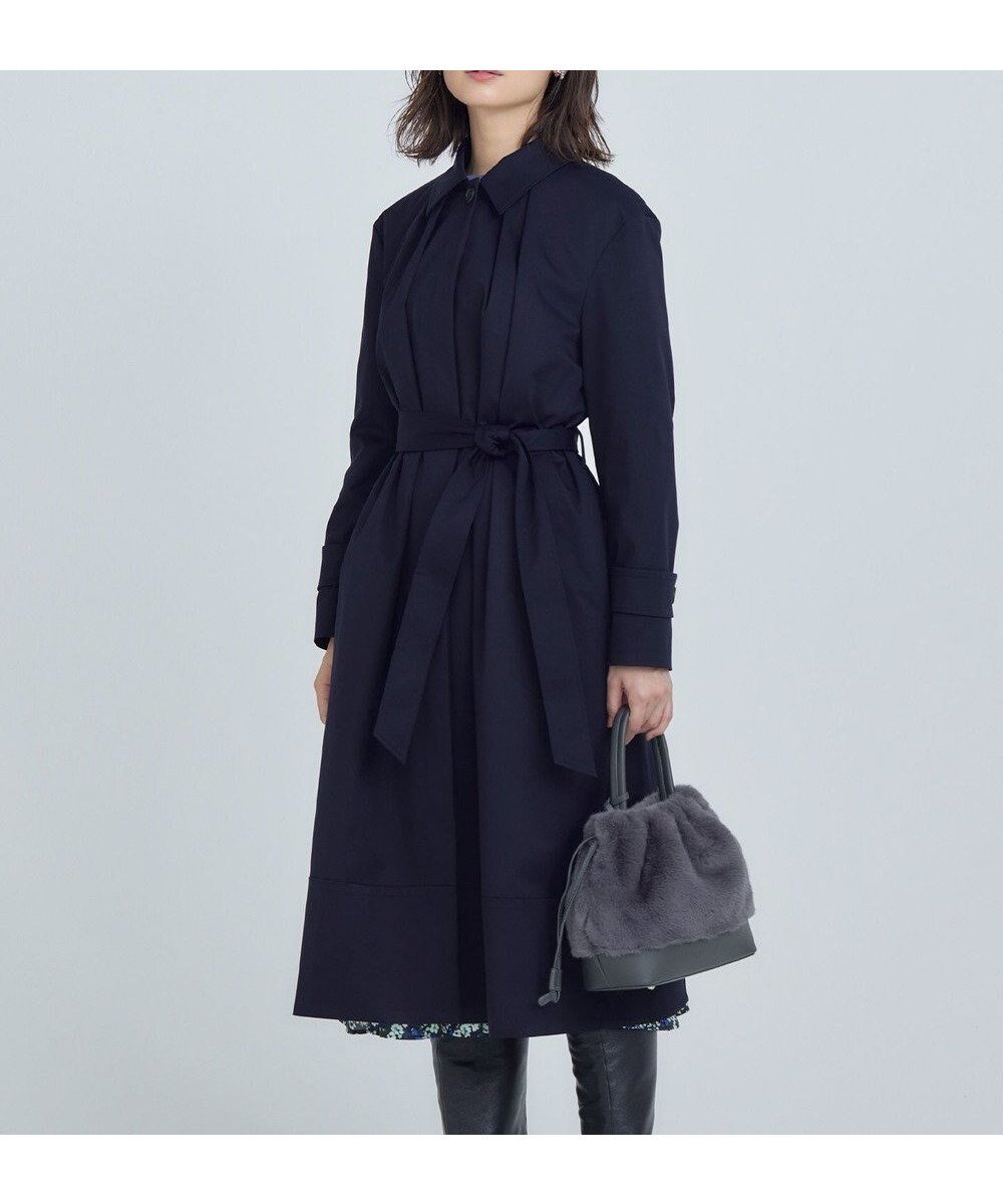 【組曲/KUMIKYOKU】の【WEB限定】ライトトレンチ ステンカラーコート インテリア・キッズ・メンズ・レディースファッション・服の通販 founy(ファニー) 　ファッション　Fashion　レディースファッション　WOMEN　アウター　Coat Outerwear　コート　Coats　ジャケット　Jackets　クラシック　Classic　シンプル　Simple　ジャケット　Jacket　ストレッチ　Stretch　トレンチ　Trench　バランス　Balance　パターン　Pattern　フォルム　Form　モダン　Modern　A/W・秋冬　Aw・Autumn/Winter・Fw・Fall-Winter　エレガント 上品　Elegant　ネイビー系|ID: prp329100004143939 ipo3291000000031950941