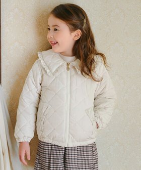 【エニファム/any FAM / KIDS】のハートキルティングブルゾン 人気、トレンドファッション・服の通販 founy(ファニー) ファッション Fashion キッズファッション KIDS アウター Coat Outerwear /Kids ガーリー Girly キルティング Quilting キルト Quilt ジャケット Jacket フリル Frills ブルゾン Blouson ポケット Pocket 防寒 Cold Protection リボン Ribbon ワンポイント One Point A/W・秋冬 Aw・Autumn/Winter・Fw・Fall-Winter |ID:prp329100004144116