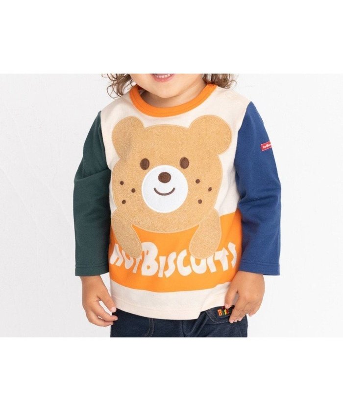 【ミキハウスホットビスケッツ/MIKI HOUSE HOT BISCUITS / KIDS】の【80-120cm】 ロゴ×キャラクター 長袖Tシャツ インテリア・キッズ・メンズ・レディースファッション・服の通販 founy(ファニー) https://founy.com/ ファッション Fashion キッズファッション KIDS トップス・カットソー Tops/Tees/Kids A/W・秋冬 Aw・Autumn/Winter・Fw・Fall-Winter S/S・春夏 Ss・Spring/Summer おすすめ Recommend カットソー Cut And Sew キャラクター Character 吸水 Water Absorption 夏 Summer 長袖 Long Sleeve |ID: prp329100004144156 ipo3291000000029393003