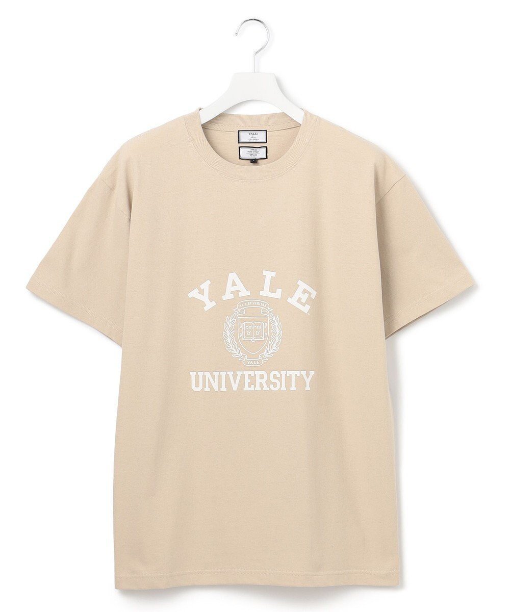 【ジェイプレスヨークストリート/J.PRESS YORK STREET】の【UNISEX】YALE×YORK STREET スクールエンブレム Tシャツ インテリア・キッズ・メンズ・レディースファッション・服の通販 founy(ファニー) 　ファッション　Fashion　レディースファッション　WOMEN　トップス・カットソー　Tops/Tshirt　シャツ/ブラウス　Shirts/Blouses　ロング / Tシャツ　T-Shirts　カットソー　Cut and Sewn　S/S・春夏　Ss・Spring/Summer　ユニセックス　Unisex　アメリカン　American　カットソー　Cut And Sew　コラボ　Collaboration　プリント　Print　夏　Summer　春　Spring　ライトイエロー系|ID: prp329100004144185 ipo3291000000028464786