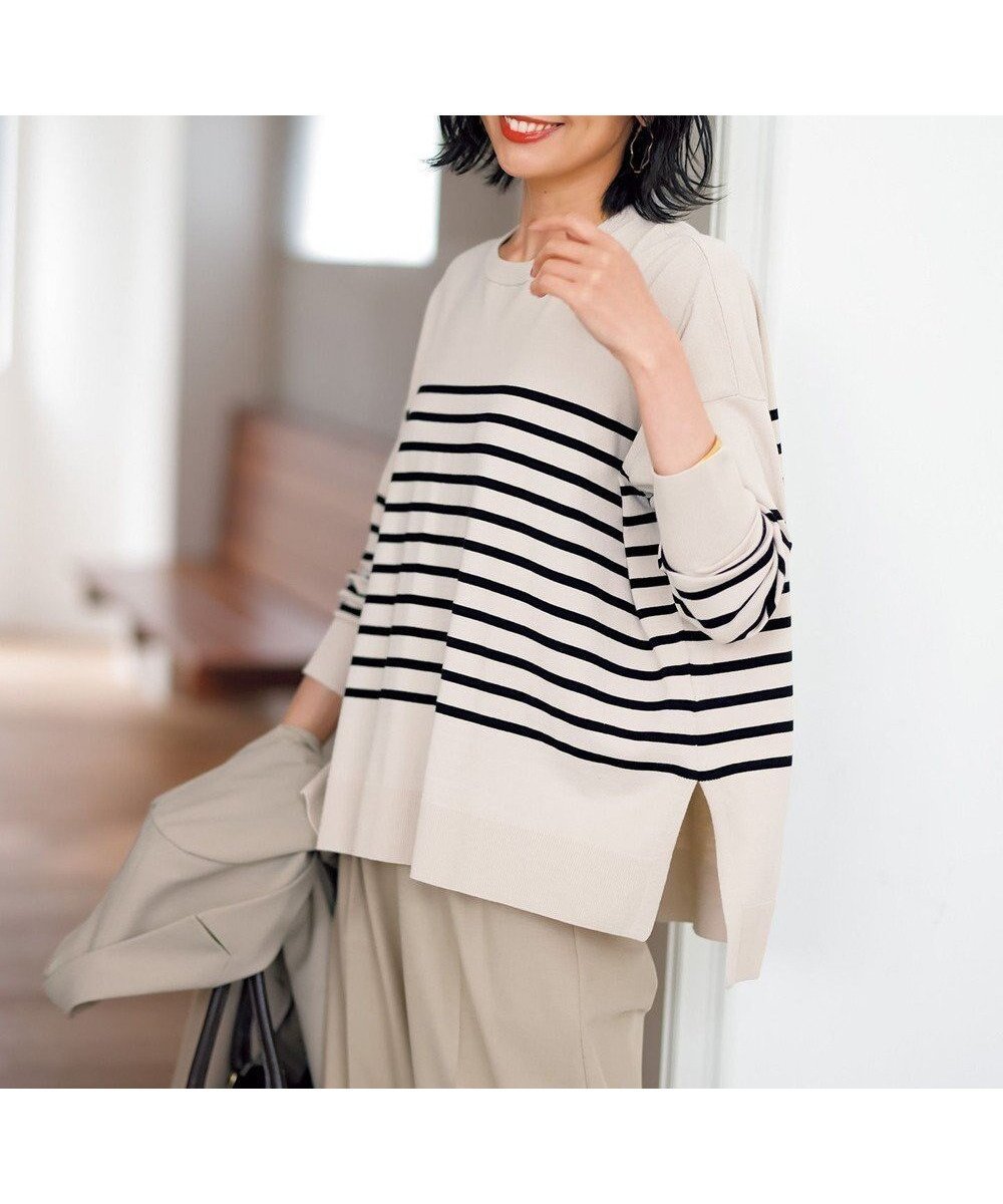 【アンフィーロ 自由区/UNFILO】のマイビューティニット クルーネック 人気、トレンドファッション・服の通販 founy(ファニー) ファッション Fashion レディースファッション Fashion for Women トップス・カットソー Cut & Sew Tops ニット Knit Tops & Sweaters ウォッシャブル Machine Washable カーディガン Cardigan, Knitwear 抗菌 Antibacterial, Bacteria-Resistant セーター Sweater, Knitwear タートルネック Turtleneck, High Neck 人気 Popular, Best Seller ヘムライン Hemline, Bottom Cut ペプラム Peplum, Flared Hem リラックス Relax, Relaxed Fit ワイド Wide, Wide Fit A/W・秋冬 Autumn/Winter other-1|ID: prp329100004144503 ipo3291000000033578841