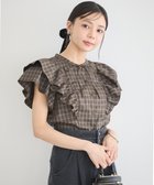 【アースミュージックアンドエコロジー/earth music&ecology】のフリルチェックブラウス 人気、トレンドファッション・服の通販 founy(ファニー) ファッション Fashion レディースファッション WOMEN トップス・カットソー Tops/Tshirt シャツ/ブラウス Shirts/Blouses NEW・新作・新着・新入荷 New Arrivals A/W・秋冬 Aw・Autumn/Winter・Fw・Fall-Winter おすすめ Recommend コンパクト Compact スリーブ Sleeve セットアップ Set Up チェック Check バランス Balance フェミニン Feminine フリル Frills ポケット Pocket リボン Ribbon thumbnail Dark Brown|ID: prp329100004145972 ipo3291000000028483419