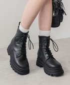 【ウィゴー/WEGO】のレースアップショートブーツ ブラック|ID: prp329100004147612 ipo3291000000028502149