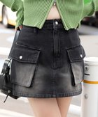 【ウィゴー/WEGO】のヴィンテージウォッシュカーゴミニスカート 人気、トレンドファッション・服の通販 founy(ファニー) ファッション Fashion レディースファッション WOMEN スカート Skirt デニムスカート Denim Skirts ミニスカート Mini Skirts NEW・新作・新着・新入荷 New Arrivals A/W・秋冬 Aw・Autumn/Winter・Fw・Fall-Winter ウォッシュ Wash コンパクト Compact スマホ Smartphone デニム Denim トレンド Trend ポケット Pocket ミニスカート Mini Skirt ヴィンテージ Vintage thumbnail ブラック|ID: prp329100004147615 ipo3291000000028502163