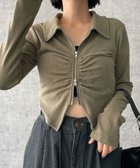 【ウィゴー/WEGO】のフロントギャザーWジップロンT 人気、トレンドファッション・服の通販 founy(ファニー) ファッション Fashion レディースファッション WOMEN トップス・カットソー Tops/Tshirt シャツ/ブラウス Shirts/Blouses ロング / Tシャツ T-Shirts カットソー Cut and Sewn NEW・新作・新着・新入荷 New Arrivals A/W・秋冬 Aw・Autumn/Winter・Fw・Fall-Winter おすすめ Recommend インナー Inner カットソー Cut And Sew ギャザー Gather スマホ Smartphone フロント Front 冬 Winter 秋 Autumn/Fall thumbnail カーキ|ID: prp329100004147622 ipo3291000000028502205