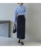 【アンフィーロ 自由区/UNFILO】のウールライク Iラインスカート ネイビー|ID: prp329100004147651 ipo3291000000033586908