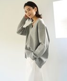 【アンフィーロ 自由区/UNFILO】のスポンジニット ディープネック グレー|ID: prp329100004149508 ipo3291000000036565419