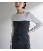 【アンフィーロ 自由区/UNFILO】のニットビスチェ チャコール|ID: prp329100004149510 ipo3291000000035726316