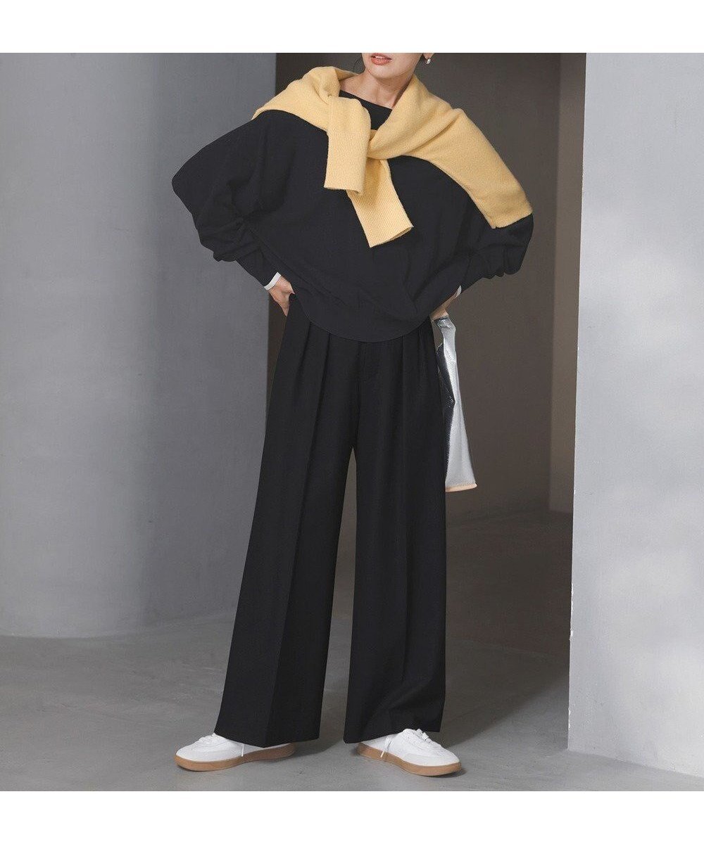 【アンフィーロ 自由区/UNFILO】の【洗える/ストレッチ】タックワイドパンツ 人気、トレンドファッション・服の通販 founy(ファニー) 　ファッション　Fashion　レディースファッション　Ladies' Fashion Online　パンツ　Pants　ウォッシャブル　Washable　洗える　Washable　ストレッチ　Stretch　センター　Center　雑誌　Magazine　ハウンドトゥース　Houndstooth　フロント　Front　ベーシック　Basic　マニッシュ　Mannish　ワイド　Wide　A/W・秋冬　Aw・Autumn/Winter・Fw・Fall-Winter　再入荷　Restock/Back In Stock/Re Arrival　 other-1|ID: prp329100004149548 ipo3291000000032578066