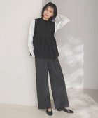 【アンフィーロ 自由区/UNFILO】の【洗える/ストレッチ】タックワイドパンツ チャコール|ID: prp329100004149548 ipo3291000000032578068