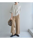 【アンフィーロ 自由区/UNFILO】の【洗える/ストレッチ】タックワイドパンツ ベージュ|ID: prp329100004149548 ipo3291000000032578070