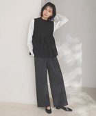 【アンフィーロ 自由区/UNFILO】の【洗える/ストレッチ】タックワイドパンツ チャコール|ID: prp329100004149548 ipo3291000000033357607