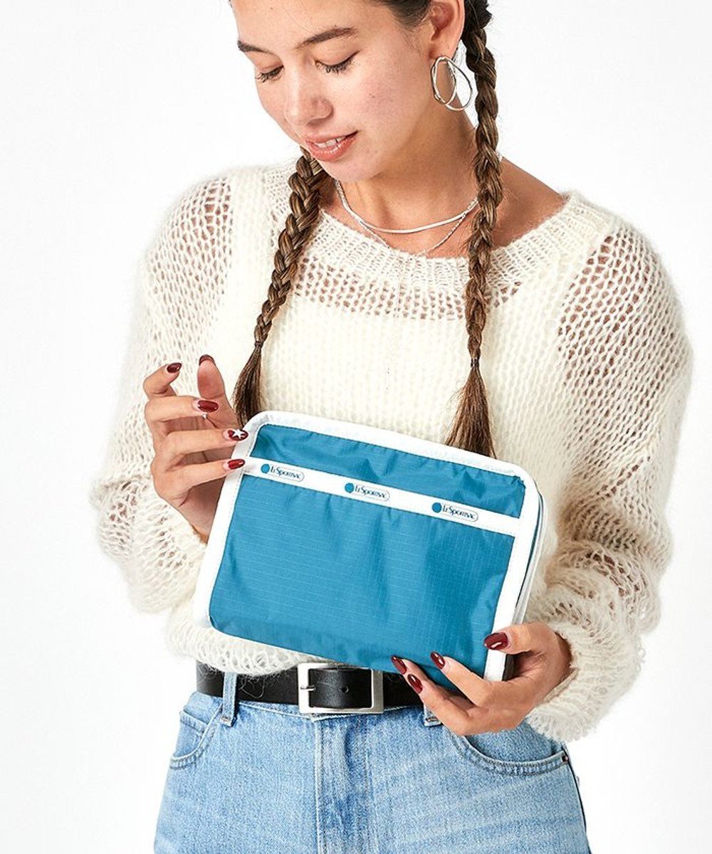 【レスポートサック/LeSportsac】のTECH ORGANIZER/スペクテイターティールブルー 人気、トレンドファッション・服の通販 founy(ファニー) 　ファッション　Fashion　レディースファッション　WOMEN　財布　Wallets　ポーチ　Pouches　アウトドア　Outdoor　クッション　Cushion　シンプル　Simple　スポーティ　Sporty　財布　Wallet　トラベル　Travel　プリント　Print　ポケット　Pocket　ポーチ　Pouch　無地　Plain Color　おすすめ　Recommend　旅行　Travel　ギフト プレゼント　Gift Present　 other-1|ID: prp329100004150573 ipo3291000000028553603