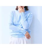 【ベイジ,/BEIGE,】の【WEB限定・洗える】ALSACE / パール釦タートルネックウールニット Sax|ID:prp329100004150590