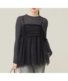 【エニィ スィス/any SiS】の【洗える】チュールレイヤード キャミソール ブラック|ID: prp329100004150651 ipo3291000000034297642