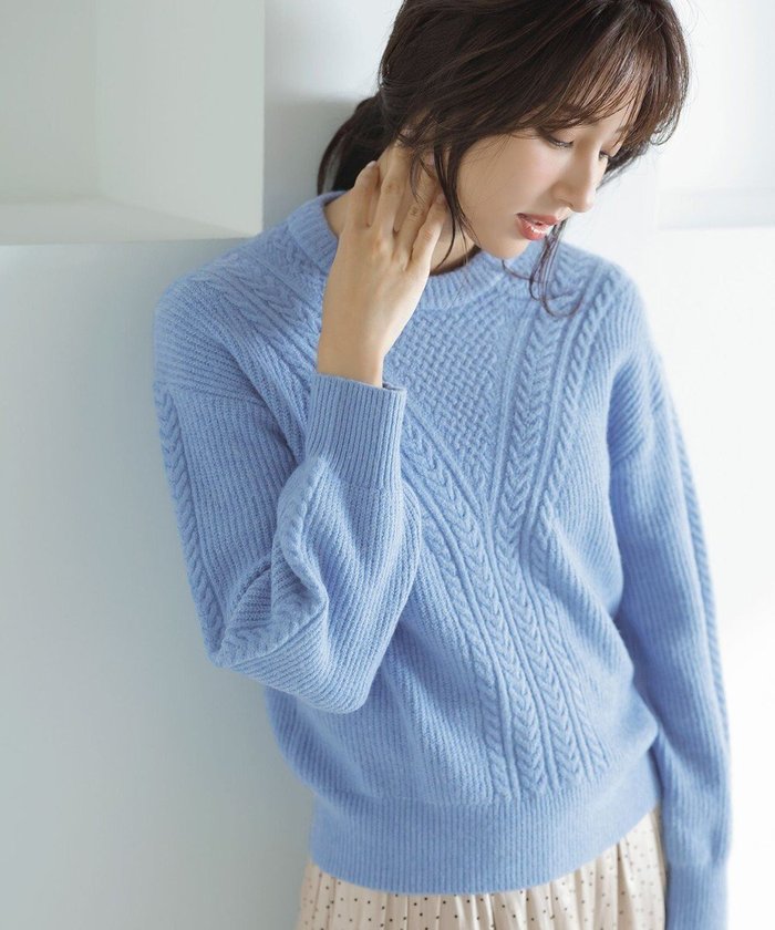 【エニィ スィス/any SiS】の【洗える】フロントケーブルポイントアンゴラブレンド ニット インテリア・キッズ・メンズ・レディースファッション・服の通販 founy(ファニー) https://founy.com/ ファッション Fashion レディースファッション Fashion for Women トップス・カットソー Cut & Sew Tops ニット Knit Tops & Sweaters アンゴラ Angora Knitwear セーター Sweater, Knitwear 洗える Machine Washable A/W・秋冬 Autumn/Winter |ID: prp329100004150656 ipo3291000000034297676