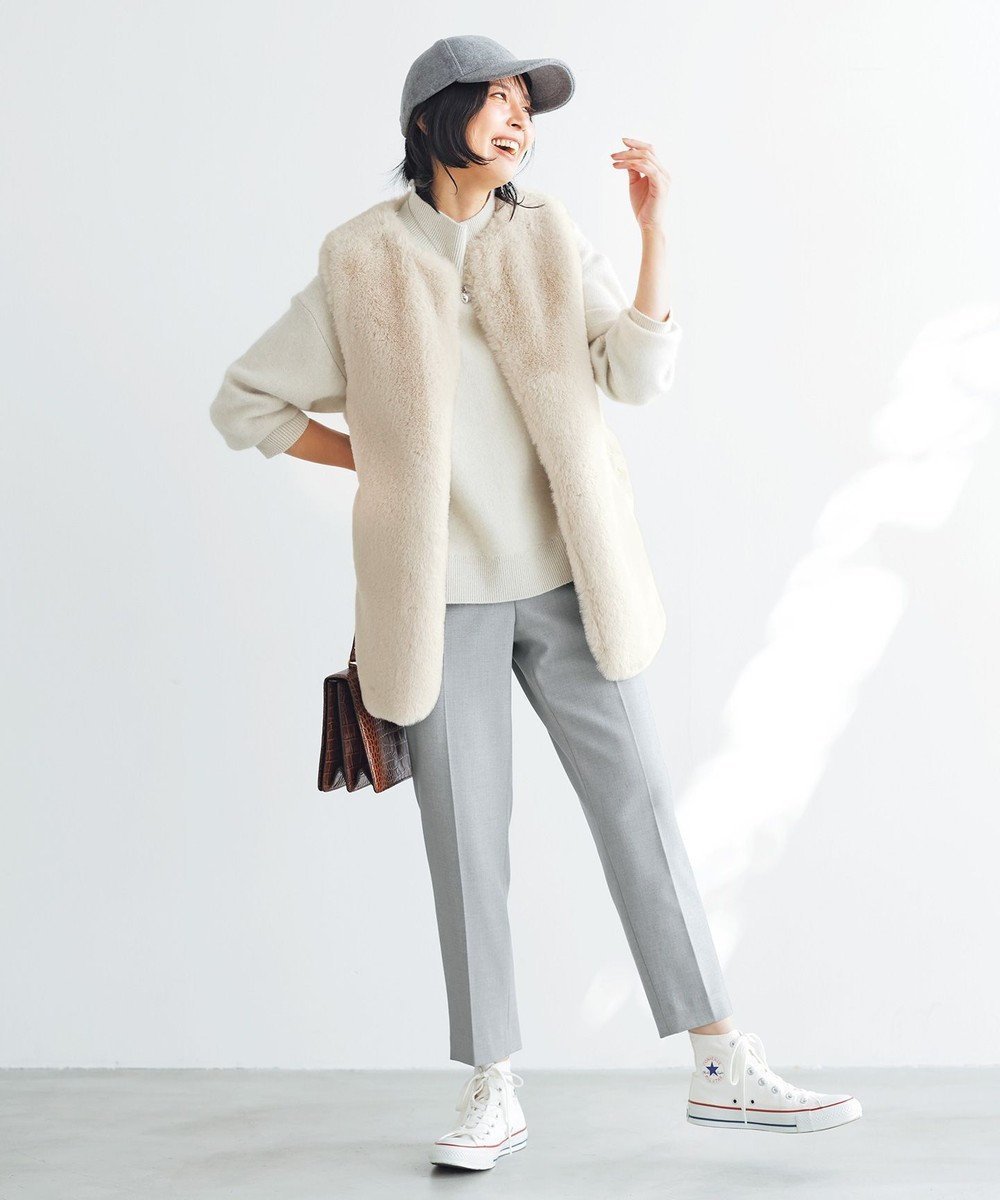 【アンフィーロ 自由区/UNFILO】の【吸湿発熱/ストレッチ】beauty warm テーパードパンツ インテリア・キッズ・メンズ・レディースファッション・服の通販 founy(ファニー) 　ファッション　Fashion　レディースファッション　Ladies' Fashion Online　パンツ　Pants　洗える　Washable　ストレッチ　Stretch　スマート　Smart　センター　Center　雑誌　Magazine　ポケット　Pocket　冬　Winter　A/W・秋冬　Aw・Autumn/Winter・Fw・Fall-Winter　おすすめ　Recommend　ライトグレー|ID: prp329100004152054 ipo3291000000032678331