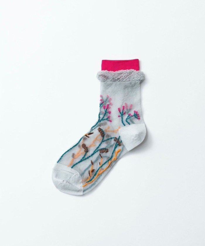 【トリコテ/Tricote】のFLOWER SHEER SOCKS / フラワーシアーソックス インテリア・キッズ・メンズ・レディースファッション・服の通販 founy(ファニー) https://founy.com/ ファッション Fashion レディースファッション WOMEN ソックス Socks レッグウェア Legwear ソックス Socks タンブラー Tumbler フィット Fit フラワー Flower ルーズ Loose |ID: prp329100004152548 ipo3291000000028589400