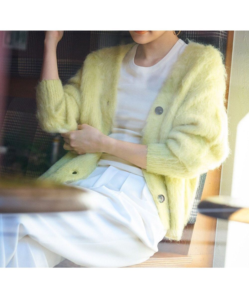 【アンフィーロ 自由区/UNFILO】の【洗える】アルパカシャギー Vネックカーディガン 人気、トレンドファッション・服の通販 founy(ファニー) 　ファッション　Fashion　レディースファッション　WOMEN　トップス・カットソー　Tops/Tshirt　ニット　Knit Tops　カーディガン　Cardigans　Vネック　V-Neck　イエロー　Yellow　ウォッシャブル　Washable　カーディガン　Cardigan　クロップド　Cropped　シンプル　Simple　セーター　Sweater　ベーシック　Basic　ボトム　Bottom　ロング　Long　洗える　Washable　A/W・秋冬　Aw・Autumn/Winter・Fw・Fall-Winter　 other-1|ID: prp329100004153474 ipo3291000000031570656