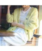 【アンフィーロ 自由区/UNFILO】の【洗える】アルパカシャギー Vネックカーディガン イエロー|ID: prp329100004153474 ipo3291000000031903616