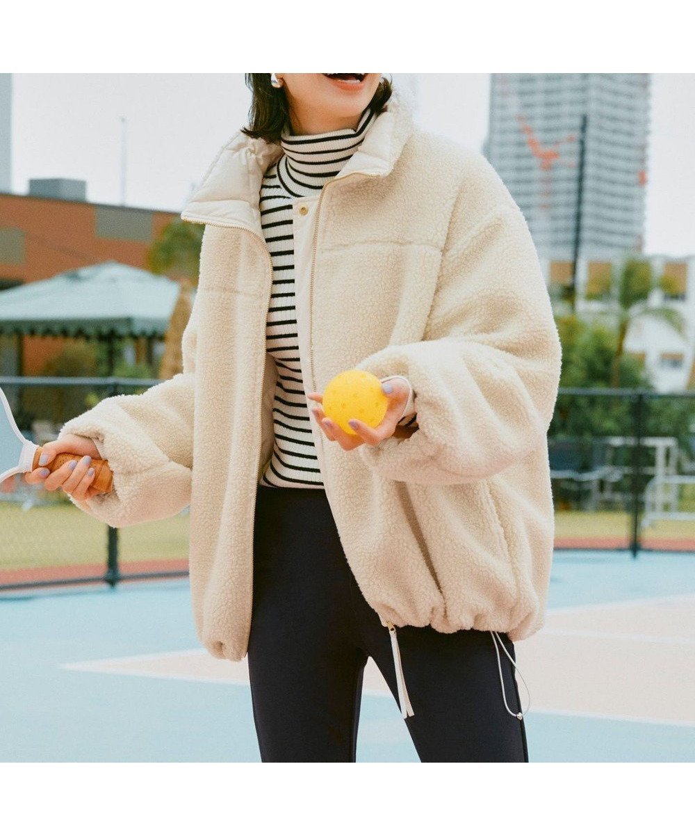 【アンフィーロ 自由区/UNFILO】の【TAION×UNFILO】リバーシブルボアダウン インテリア・キッズ・メンズ・レディースファッション・服の通販 founy(ファニー) 　ファッション　Fashion　レディースファッション　WOMEN　アウター　Coat Outerwear　コート　Coats　ジャケット　Jackets　インナー　Inner　ウォッシャブル　Washable　キルティング　Quilting　コラボ　Collaboration　軽量　Lightweight　ショート　Short　ジャケット　Jacket　スタンド　Stand　雑誌　Magazine　タフタ　Taffeta　タンブラー　Tumbler　ダウン　Down　ブルゾン　Blouson　ボトム　Bottom　防寒　Cold Protection　リバーシブル　Reversible　A/W・秋冬　Aw・Autumn/Winter・Fw・Fall-Winter　おすすめ　Recommend　クリーム|ID: prp329100004153480 ipo3291000000030886781