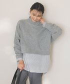 【アンフィーロ 自由区/UNFILO】の【洗える】ふわふわニット クロップドハイネック グレー|ID: prp329100004153500 ipo3291000000031988707