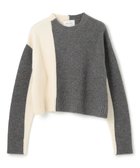 【ベイジ,/BEIGE,】のLAURIERS / ウールカシミヤバイカラーニット Gray×Ecru|ID:prp329100004154198