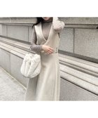 【イェッカ ヴェッカ/YECCA VECCA】のVネックサイドベルトジャンパースカート Ivory|ID: prp329100004154267 ipo3291000000028614495