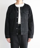 【ウォードブルー/WOADBLUE】のNOERIE -ノエリエ- / ノーカラーデニムジャケット 人気、トレンドファッション・服の通販 founy(ファニー) ファッション Fashion レディースファッション WOMEN アウター Coat Outerwear ジャケット Jackets デニムジャケット Denim Jackets シンプル Simple ジャケット Jacket デニム Denim トレンド Trend ファブリック Fabric A/W・秋冬 Aw・Autumn/Winter・Fw・Fall-Winter NEW・新作・新着・新入荷 New Arrivals エレガント 上品 Elegant thumbnail BLACK|ID: prp329100004154282 ipo3291000000028614606