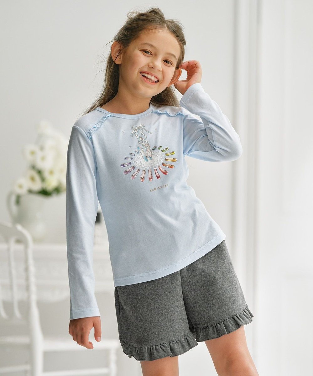 【組曲 / KIDS/KUMIKYOKU】の【110-140㎝】プリマパレット Tシャツ インテリア・キッズ・メンズ・レディースファッション・服の通販 founy(ファニー) 　ファッション　Fashion　キッズファッション　Fashion for Kids　トップス・カットソー　Cut & Sew Tops　インナー　Innerwear　カットソー　Cut and Sewn Top　シューズ　Shoes, Footwear　バレエ　Ballet, Ballet Style　ベーシック　Basic, Essential　ラベンダー　Lavender　エレガント 上品　Elegant　A/W・秋冬　Autumn/Winter　サックス系|ID: prp329100004154349 ipo3291000000034281915