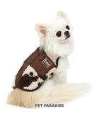 【ペットパラダイス/PET PARADISE / GOODS】のLee 牛柄 背中開きボアベスト 《 白茶》 小型犬 牛柄 白茶|ID: prp329100004154410 ipo3291000000028615455