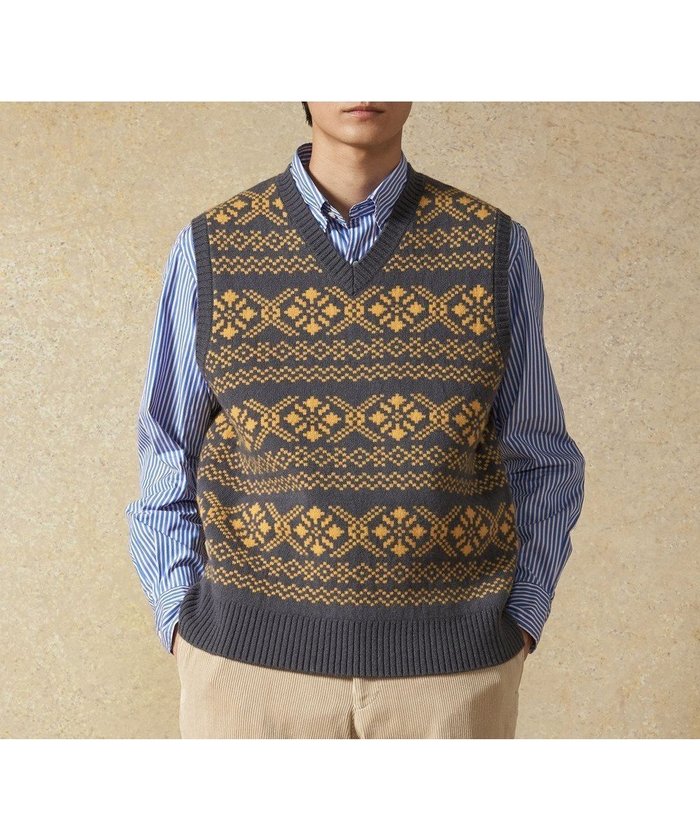 【ジェイ プレス/J.PRESS / MEN】の【Cash Lamb s Wool】フェアアイルVネック ベスト インテリア・キッズ・メンズ・レディースファッション・服の通販 founy(ファニー) https://founy.com/ ファッション Fashion メンズファッション MEN トップス・カットソー Tops/Tshirt/Men ベスト/ジレ Gilets/Vests インナー Inner カシミヤ Cashmere カットソー Cut And Sew ベスト Vest モダン Modern A/W・秋冬 Aw・Autumn/Winter・Fw・Fall-Winter 再入荷 Restock/Back In Stock/Re Arrival おすすめ Recommend |ID: prp329100004154553 ipo3291000000029437406