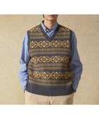 【ジェイ プレス/J.PRESS / MEN】の【Cash Lamb s Wool】フェアアイルVネック ベスト グレー系7|ID: prp329100004154553 ipo3291000000029437408