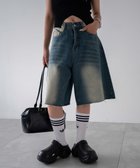 【ウィゴー/WEGO】のウオッシュドデニムハーフパンツ デニム中濃色|ID: prp329100004154657 ipo3291000000029397328