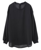 【イェッカ ヴェッカ/YECCA VECCA】のリブMixジョーゼットブラウス Charcoal Gray|ID: prp329100004154781 ipo3291000000028625890