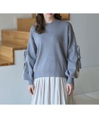 【イェッカ ヴェッカ/YECCA VECCA】の袖配色リボンニット Gray|ID: prp329100004154879 ipo3291000000028626526