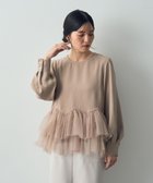 【イェッカ ヴェッカ/YECCA VECCA】のチュールMIXデザインブラウス Beige|ID: prp329100004154886 ipo3291000000028626555