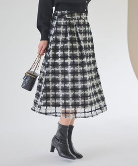 【フェルゥ/Feroux】のラメチェック フレアスカート 人気、トレンドファッション・服の通販 founy(ファニー) ファッション Fashion レディースファッション WOMEN スカート Skirt Aライン/フレアスカート Flared A-Line Skirts おすすめ Recommend チェック Check バランス Balance ビジュー Bijou フェザー Feather フレア Flare ミモレ Mimore リブニット Rib Knit 冬 Winter A/W・秋冬 Aw・Autumn/Winter・Fw・Fall-Winter |ID:prp329100004155015