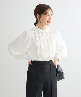 【グリーンパークス/Green Parks】の・ELENCARE DUE ピンタックブラウス 人気、トレンドファッション・服の通販 founy(ファニー) ファッション Fashion レディースファッション WOMEN トップス・カットソー Tops/Tshirt シャツ/ブラウス Shirts/Blouses A/W・秋冬 Aw・Autumn/Winter・Fw・Fall-Winter S/S・春夏 Ss・Spring/Summer スリーブ Sleeve パール Pearl ビジュー Bijou フェミニン Feminine フリル Frills フロント Front ボトム Bottom ポケット Pocket 夏 Summer |ID:prp329100004155147